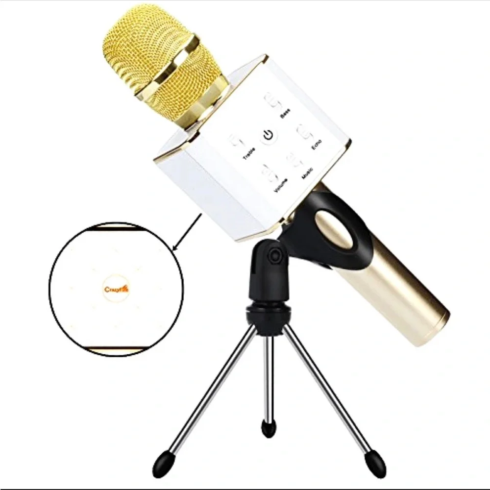 Gold Wireless Karaoke Microphone